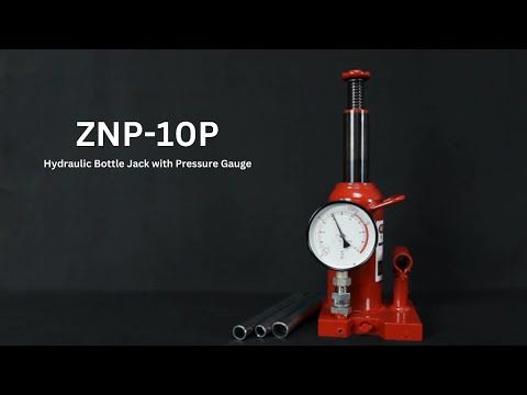 Zinko ZNP-10P 10 Ton Steel Base Bottle Jack With Gauge
