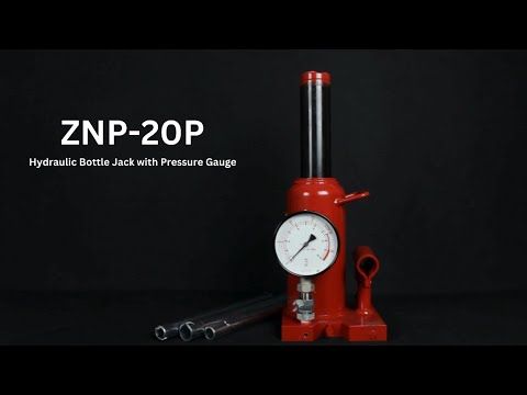 Zinko ZNP-20P 20 Ton Steel Base Bottle Jack With Gauge