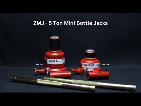 Zinko ZMJ-5T 5 Ton Mini Bottle Jack, Tall (min ht. 3.34